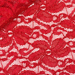 Elasztikus glitteres csipke - ROSSO